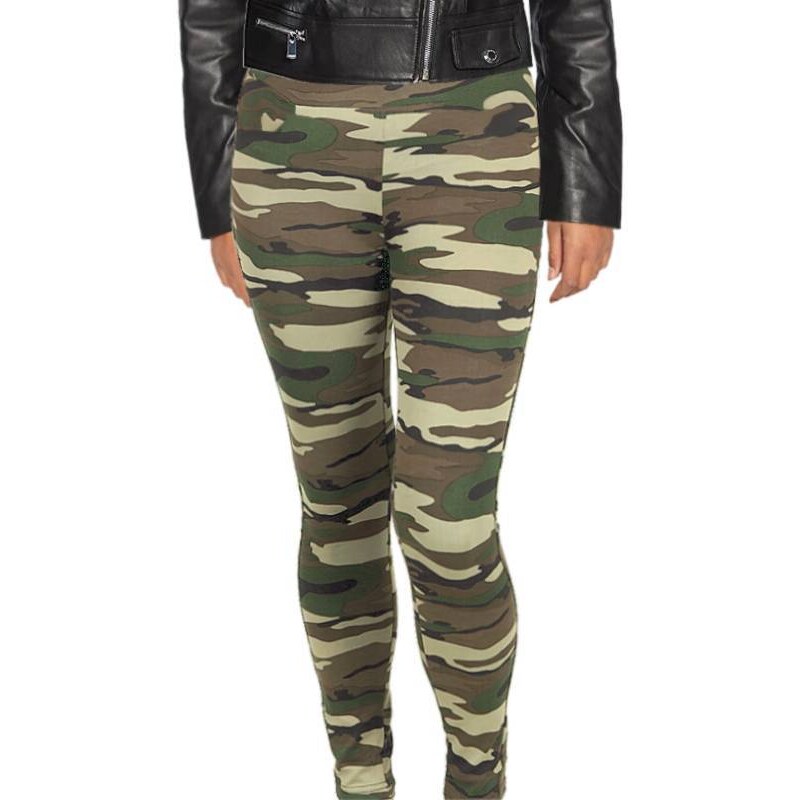 Zateplené legíny na zimu Termo X0317a maskáčové 36533427