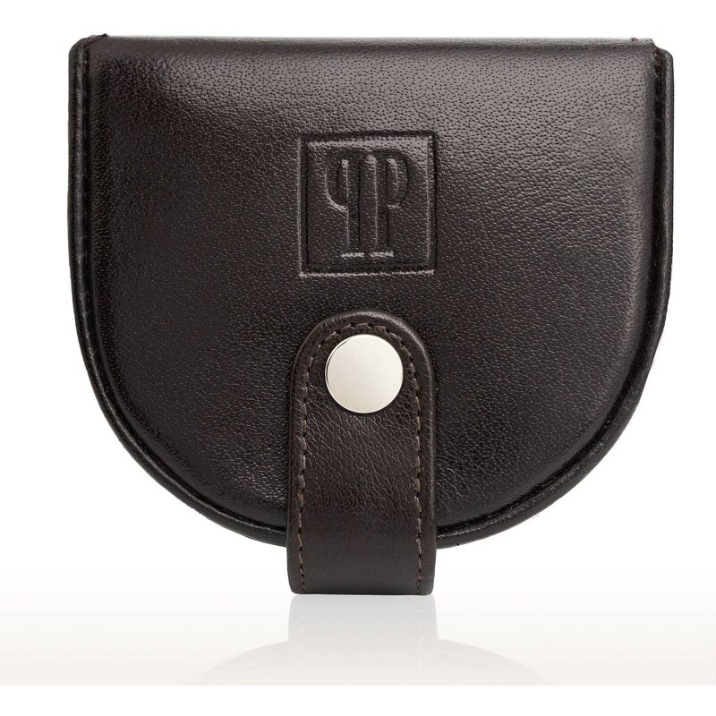 PAOLO PERUZZI Kožená peňaženka na mince T-50-BR | hnedá T-50-BR 47295187