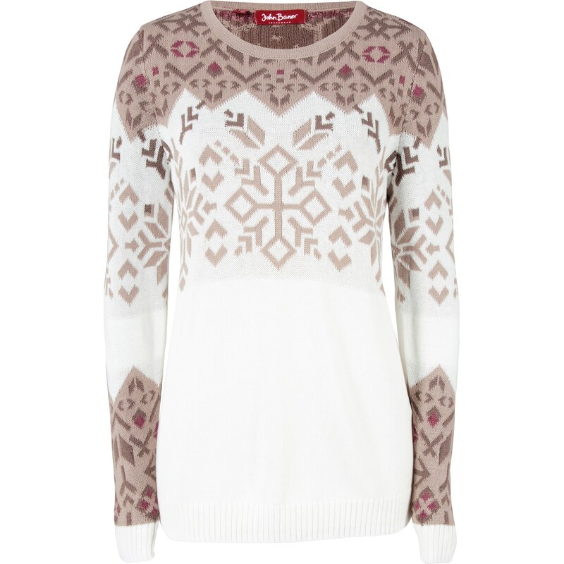 bonprix Nórsky pulóver, farba biela 47656688