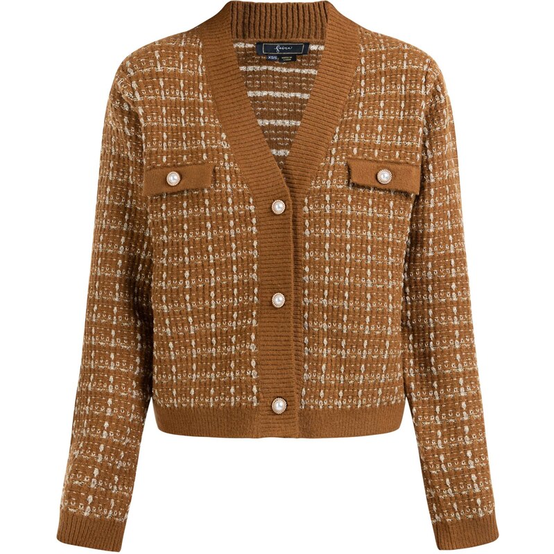 faina Kardigán karamelová / biela 63142641