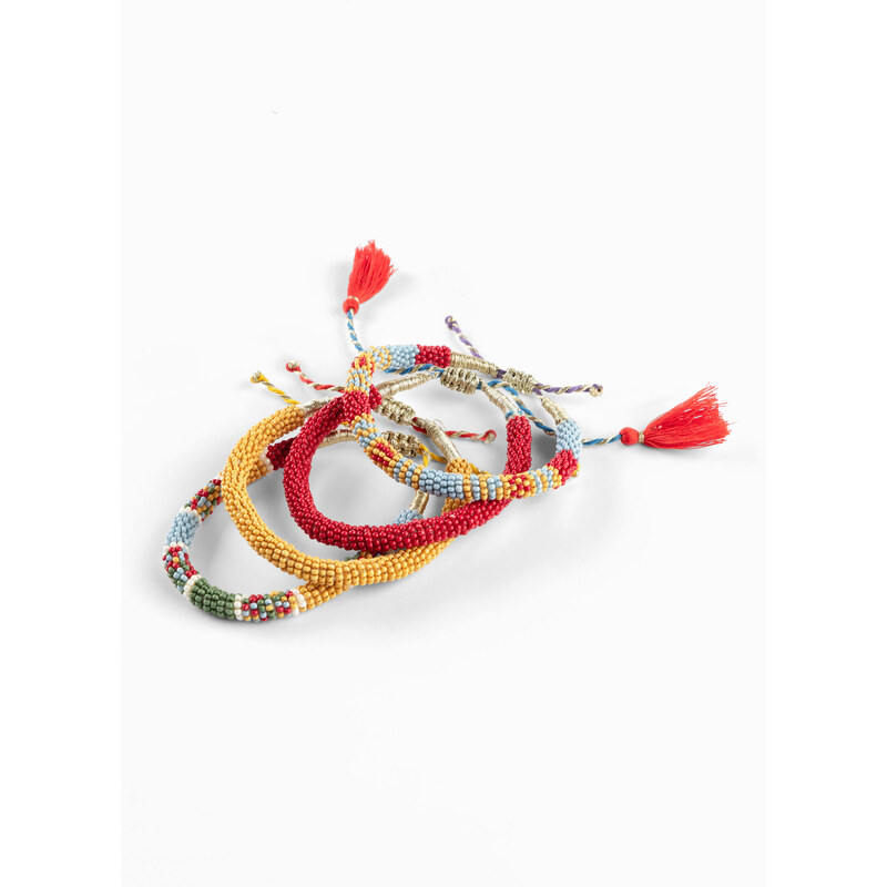 bonprix Náramok 4 ks, farba červená 44982987