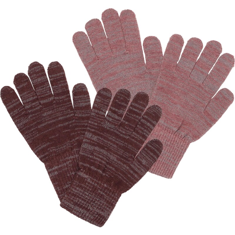 CeLaVi Rukavice Magic tmavohnedá / sivá / staroružová 36869429