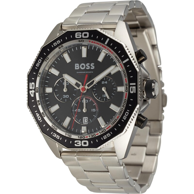 BOSS Analógové hodinky čierna / strieborná 66236263