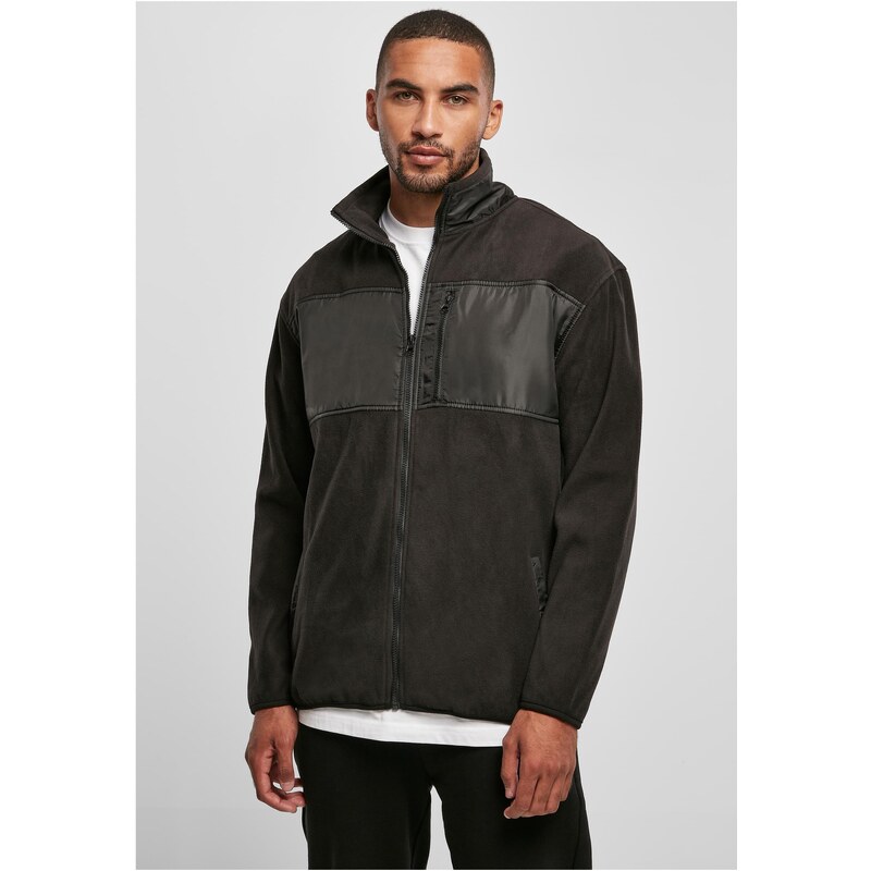 Urban Classics Opravená mikrofleecová bunda čierna 50564402