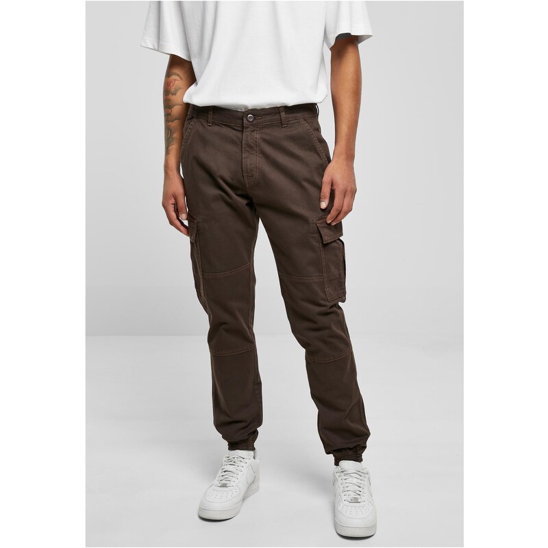 Urban Classics Jogging Pants Washed Cargo Twill Brown 50683653