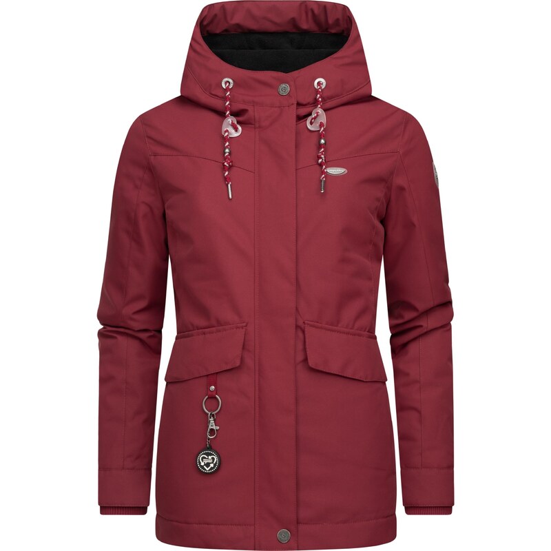 Ragwear Zimná bunda Jazmin Remake II vínovo červená 54239149