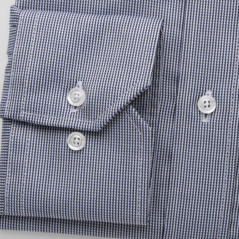 Willsoor Pánska slim fit košeľa s jemným modro-čiernym vzorom 14652