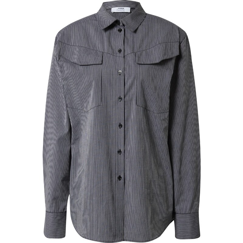 RÆRE by Lorena Rae Blúzka Emmy tmavosivá / biela 36631500