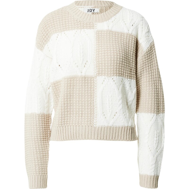 JDY Sveter JDYJusty sivobéžová / biela 58370842