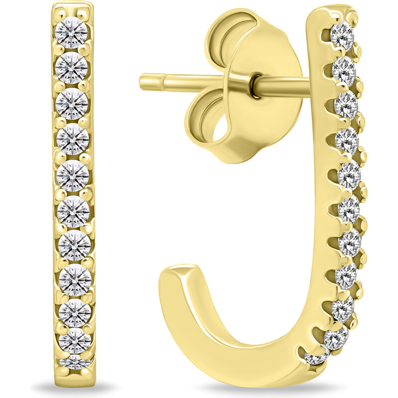 Brilio Silver Originálne pozlátené náušnice so zirkónmi EA618Y 66614636