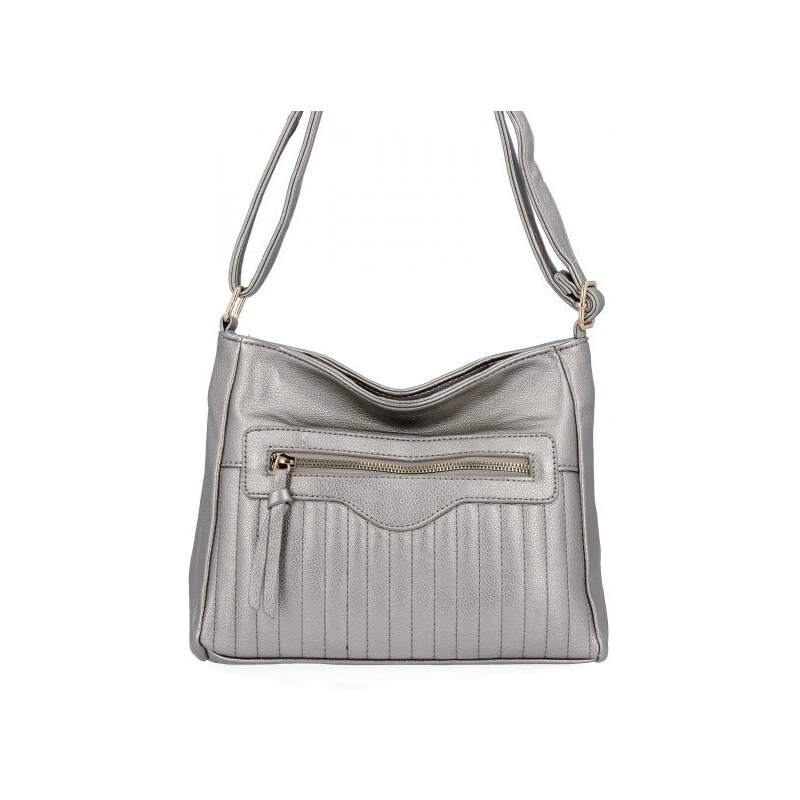 Dámska kabelka listonoška Herisson tmavo strieborná 1052L2089 36601249