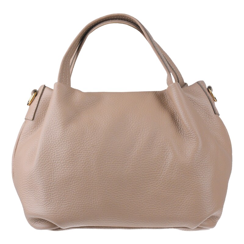 Hnedá kožená talianska crossbody kabelka Tea Taupe Chiara NovaKabelka 36600626