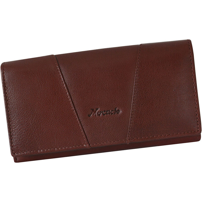 Praktická bordová kožená peňaženka s mincovníkom na zips Mercucio