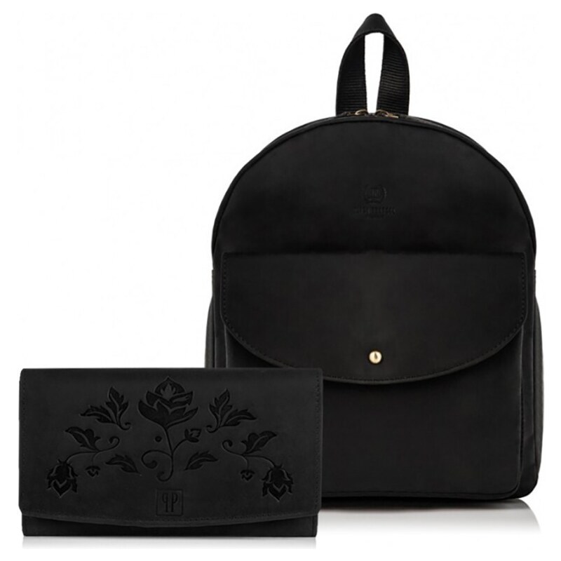 Paolo Peruzzi Darčeková sada, batoh a peňaženka ZUP-24-BL | čierna ZUP 36603143