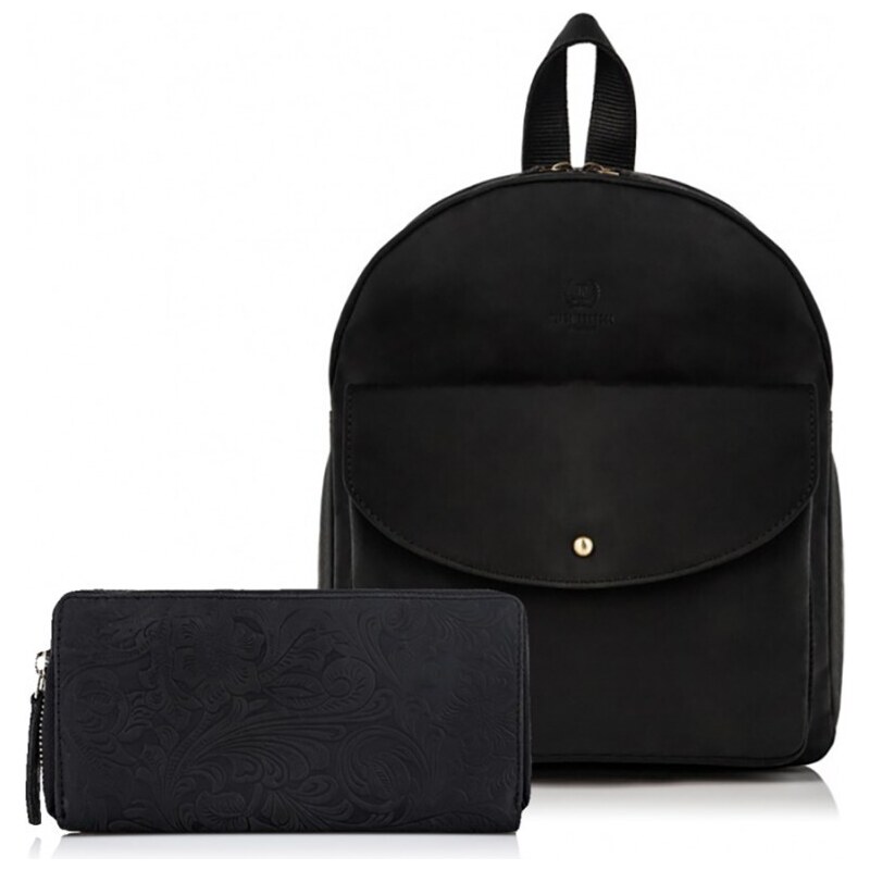 Paolo Peruzzi Darčeková sada, batoh a peňaženka ZUP-23-BL | čierna ZUP 36603144