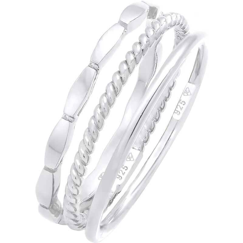 ELLI Prsteň Geo strieborná 54237866