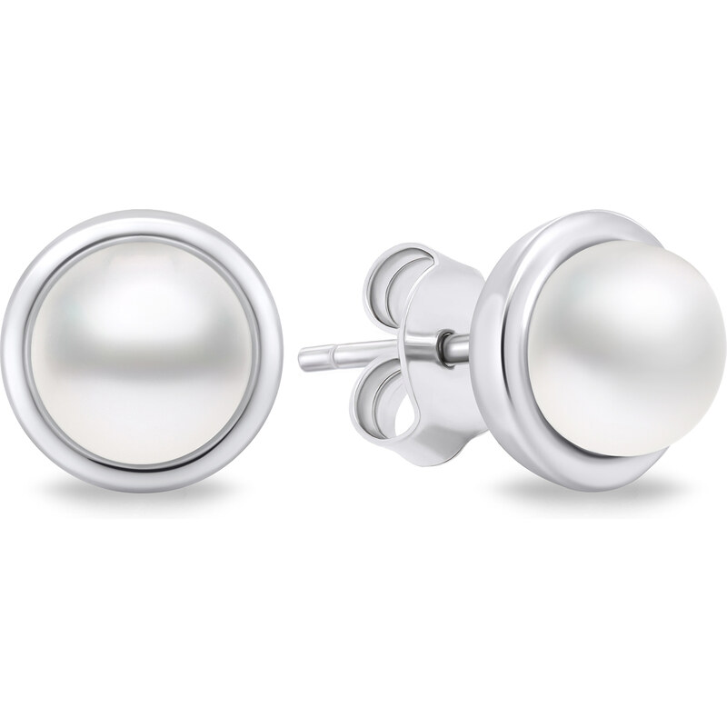Brilio Silver Elegantné strieborné náušnice s pravými perlami EA626W 66596185