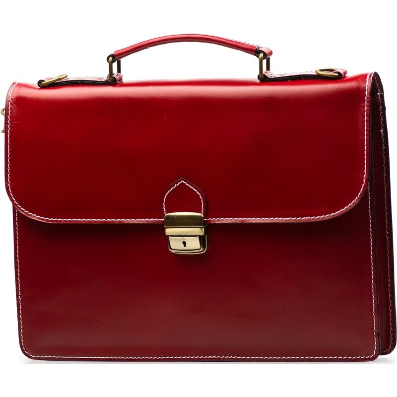 Blaire Kožená pracovná taška Nica červená 65048583