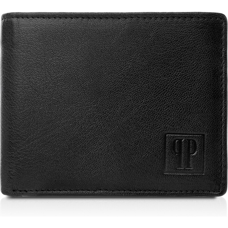 PAOLO PERUZZI Pánska kožená peňaženka RFID T-67-BL | čierna T-67-BL 36692032