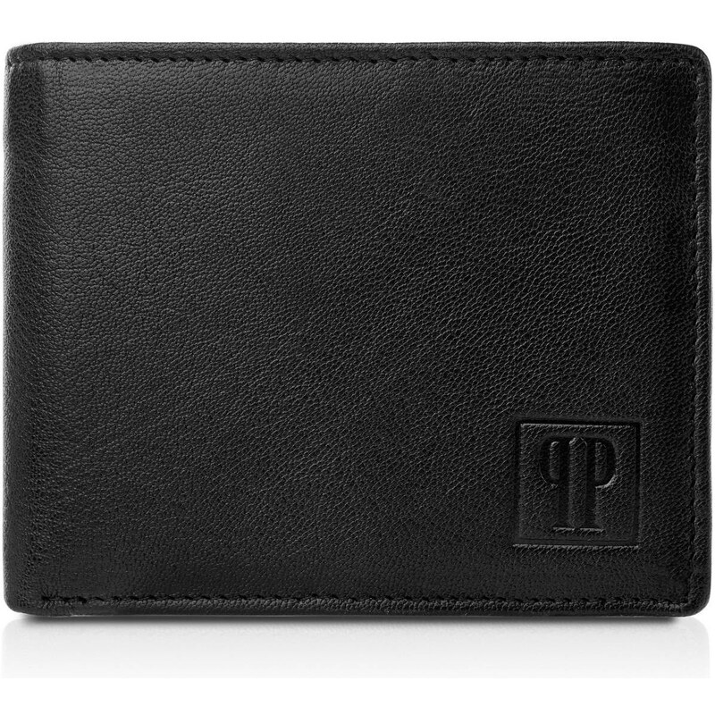 PAOLO PERUZZI Pánska kožená peňaženka T-64-BL | čierna T-64-BL 36618233