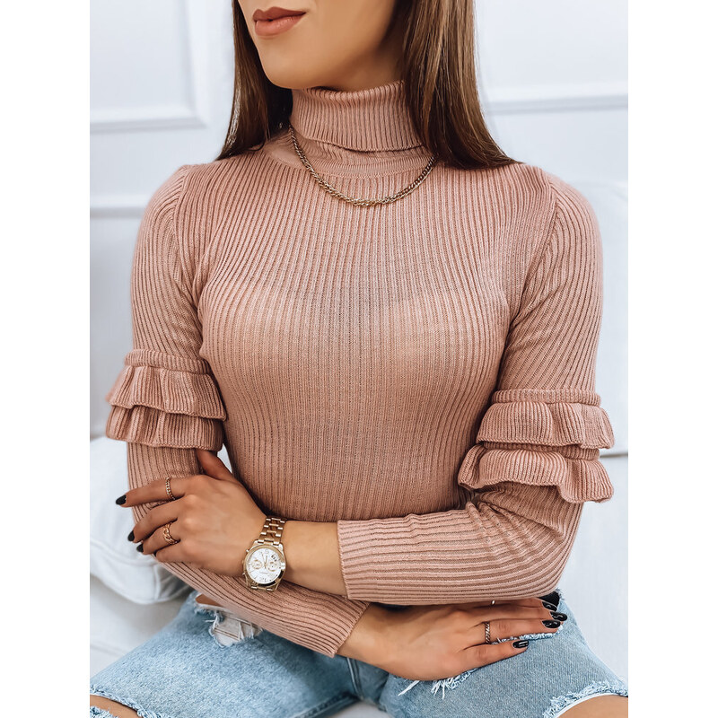 BASIC Svetloružový rebrovaný rolák BUFALO MY1419 30320137