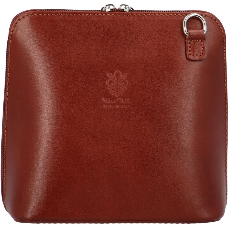 Dámska kožená crossbody kabelka svetlo hnedá - ItalY Hannah New hnedá 5714213