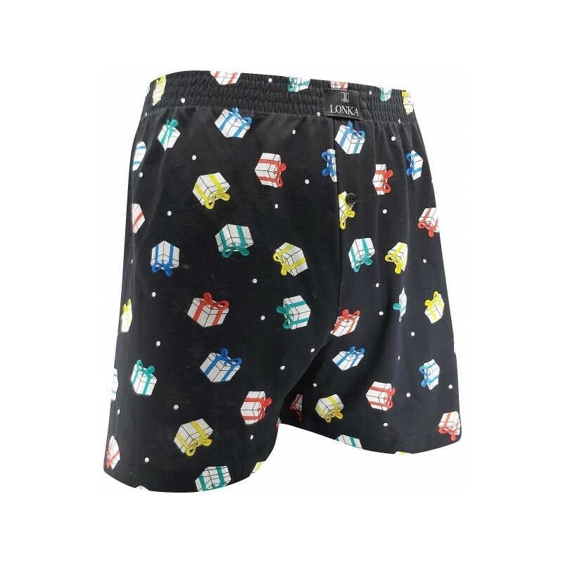 Lonka KARLOS pánske veselé vianočné trenírky - DARČEKY Čierna M 1 kus 36637975