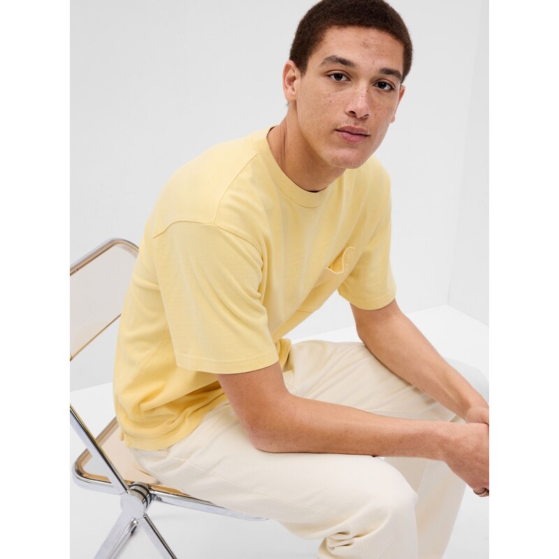 GAP Pánske Bavlnené tričko s vysokou gramážou 513718-03 66268271