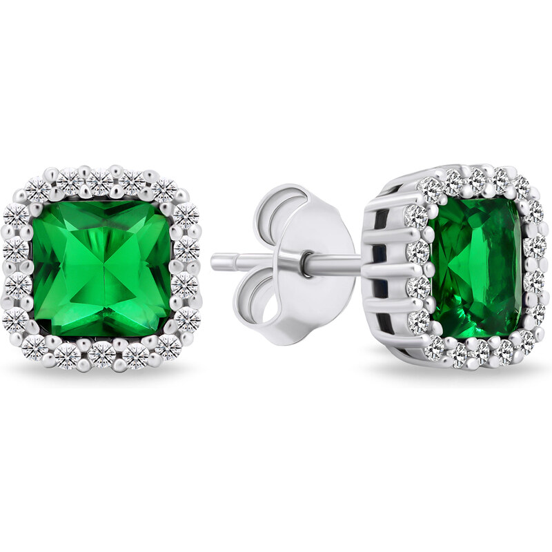 Brilio Silver Oslňujúce strieborné náušnice so zirkónmi EA600WG 66579998