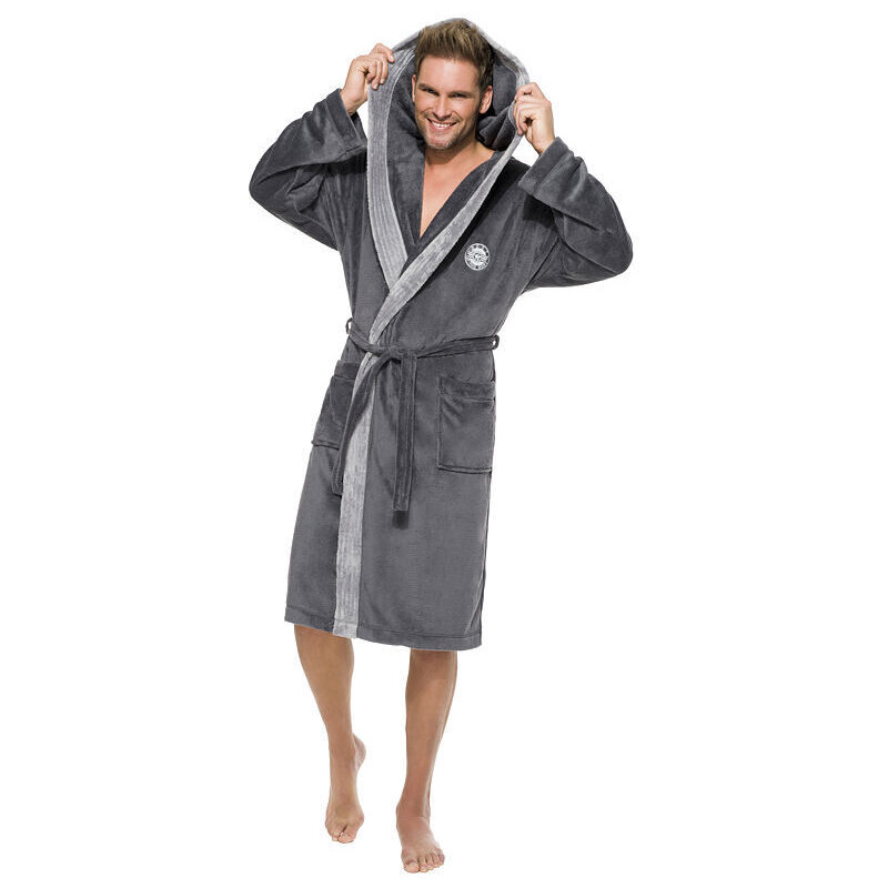 L&L Pánsky dlhý župan George tmavosivý 5537750