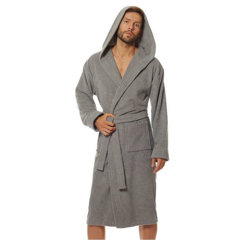 L&L Pánsky froté župan Leon sivý 22570530