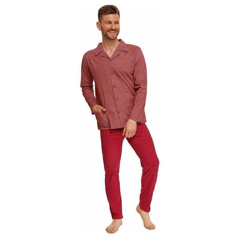 Taro Pánske pyžamo Richard červené 26673913