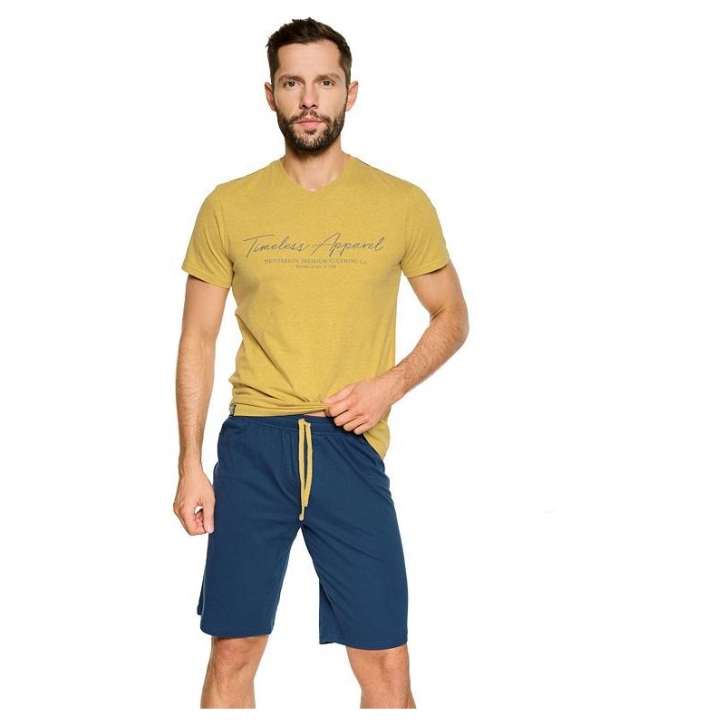 Henderson Pánske pyžamo Pulse žltohnedé 57956759