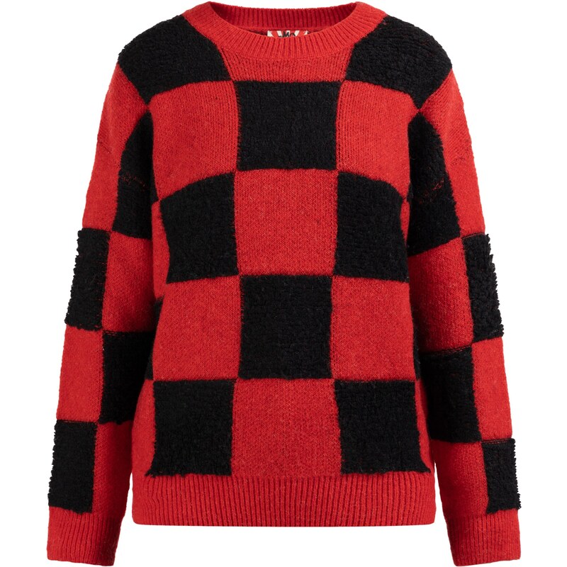 myMo ROCKS Sveter Nolie červená / čierna 54236064