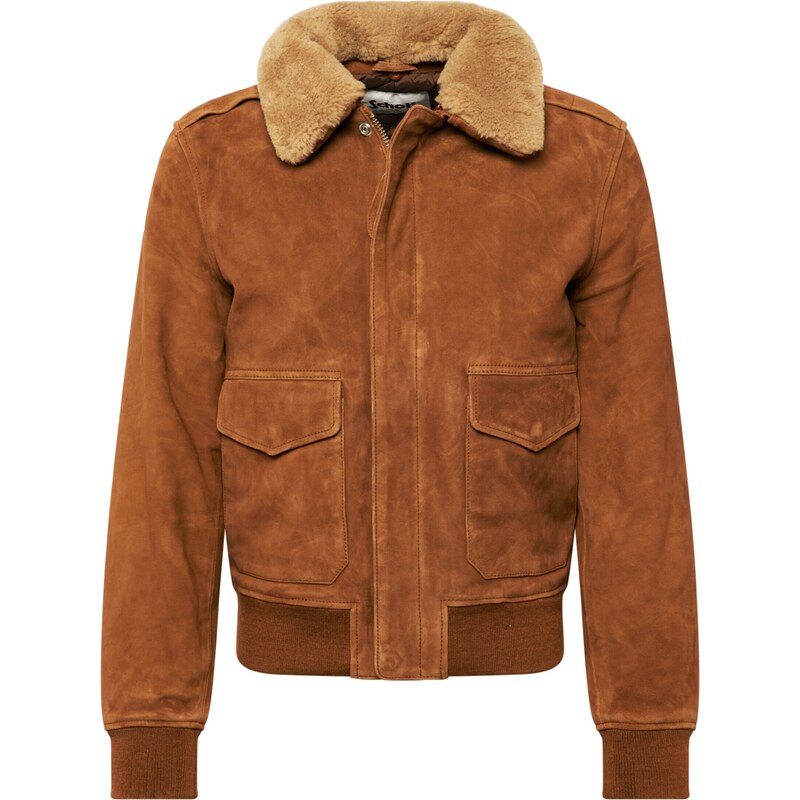 Schott NYC Prechodná bunda koňaková / svetlohnedá 65920997
