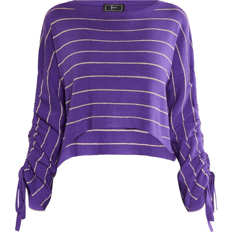 faina Sveter zlatá / tmavofialová 54235291