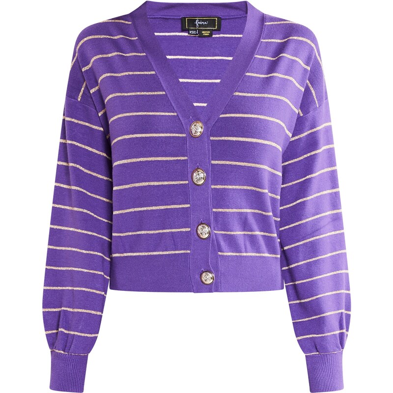 faina Kardigán tmavofialová / biela 54235302