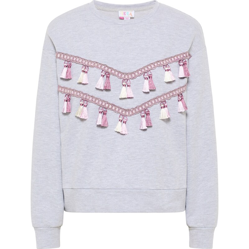 IZIA Mikina sivá melírovaná / staroružová / biela ako vlna 54236596