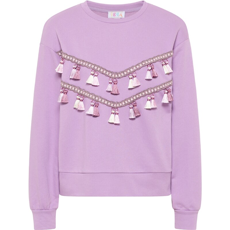 IZIA Mikina tmavobéžová / orgovánová / šedobiela 54236593