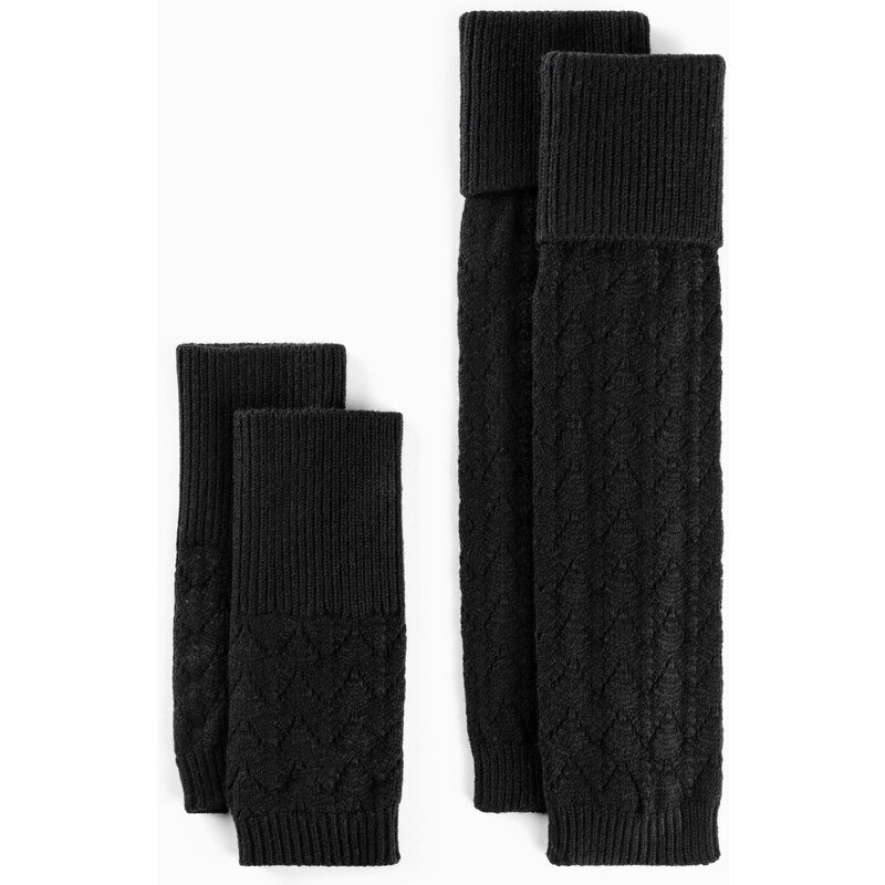 bonprix Návleky na nohy (4-dielna sada), farba čierna 45131278