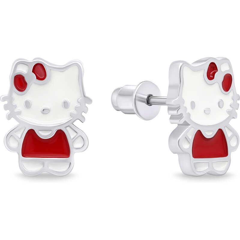 Brilio Silver Roztomilé strieborné náušnice Hello Kitty EA712W 66584668