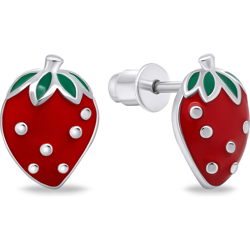 Brilio Silver Krásne strieborné náušnice Jahôdky EA708W 66614620