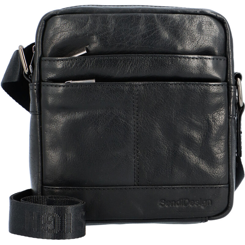 Pánska kožená taška čierna - SendiDesign Shaper B čierna 56864329