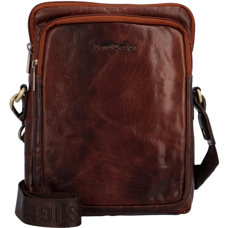Pánska kožená taška tmavohnedá - SendiDesign McKolin hnedá 56864332