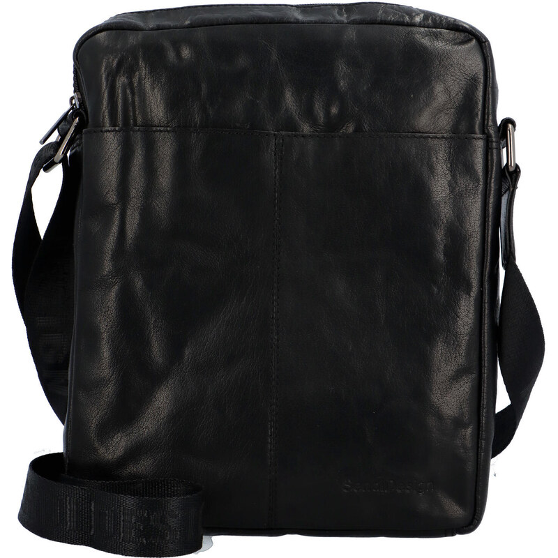 Pánska kožená taška cez plece čierna - SendiDesign McGord čierna 56864335