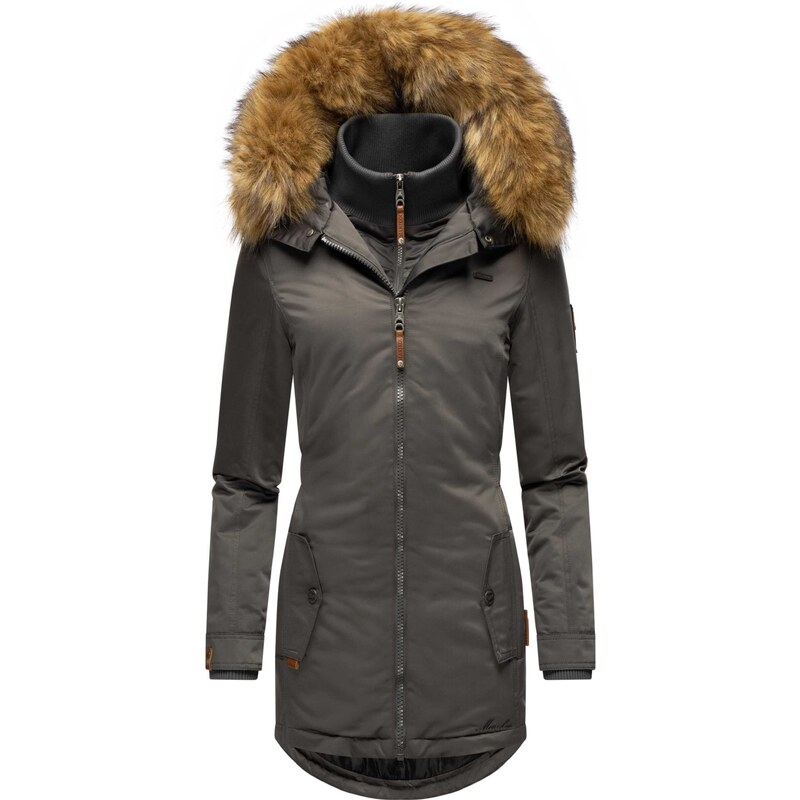 MARIKOO Zimný kabát Sanakoo tmavosivá 54223806