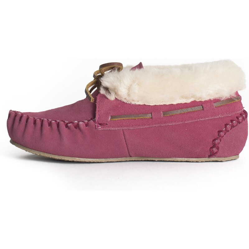 Minnetonka Poltopánky Charley krémová / hnedá / malinová 54237846