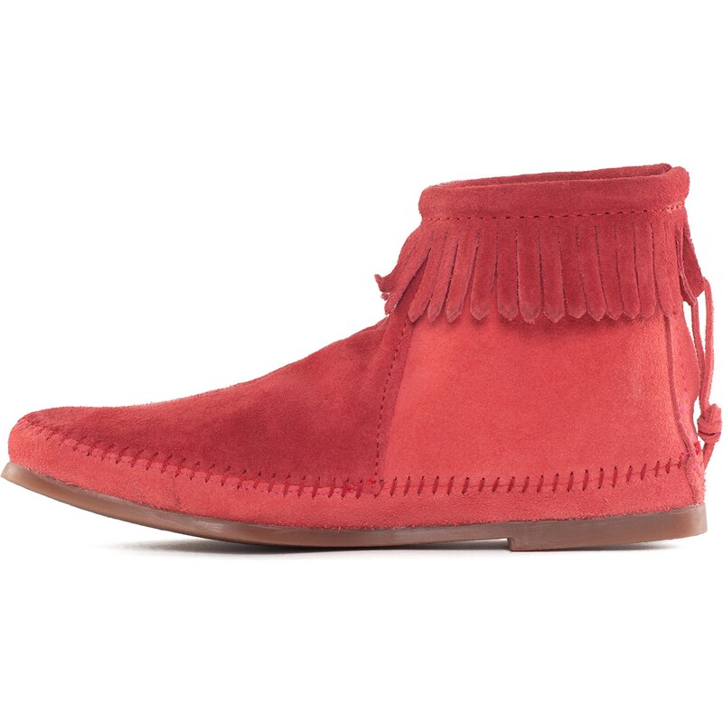 Minnetonka Členkové čižmy Back Zip mätová / biela 65693968