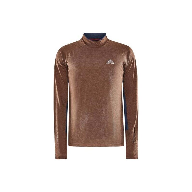 Craft tričko pánske adv subz wool LS, hnedá 44954179