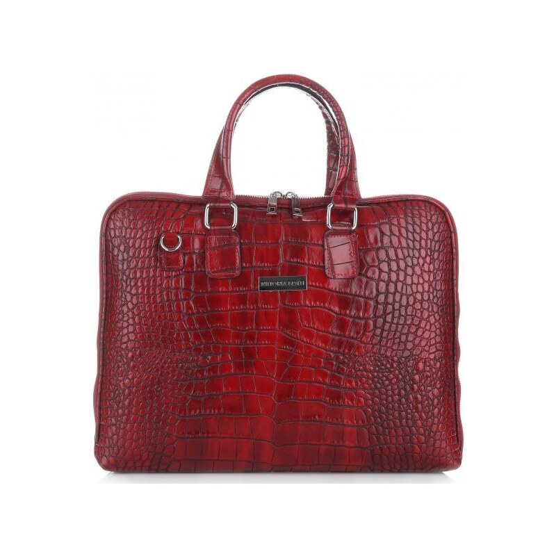 Kožené kabelka aktovka Vittoria Gotti bordová V871 66205724